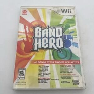 Band Hero Nintendo Wii Game Complete CIB Activision 65 Songs Pop Music